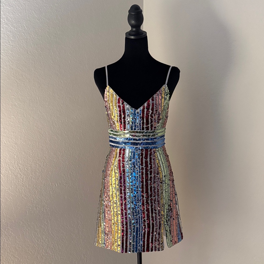 SAYLOR Multicolor Sequin Mini Dress